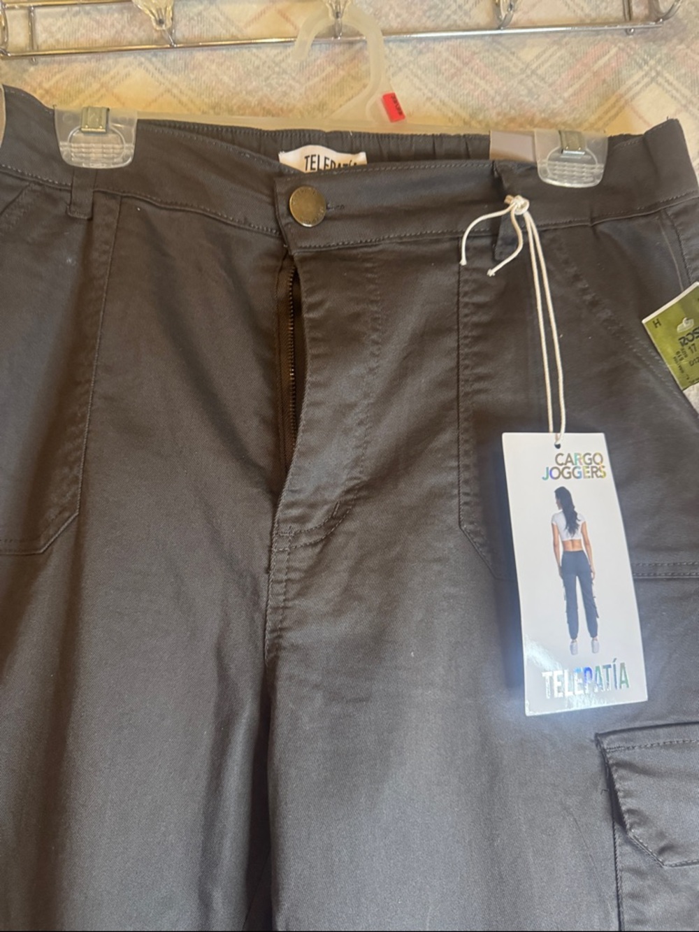 Telepatia Grey Cargo Pants with Utility Straps - Picture 6 of 7